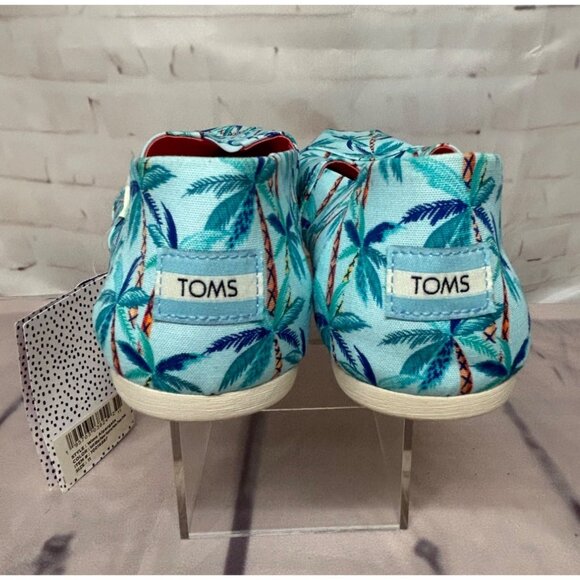 Palm Tree Toms X Paper Source Womens Size 11 Canvas Casual Slip On Shoes New - Picture 3 of 11